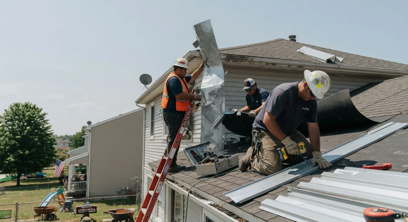 Storm Damage Metal Roof Repair in Sturgeon, PA